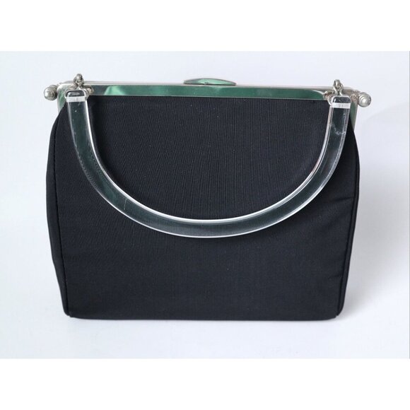 Vintage Mid Century Tapestry Kiss Purse Turns Into Evening Handbag 1950s Day Eve - Picture 5 of 8